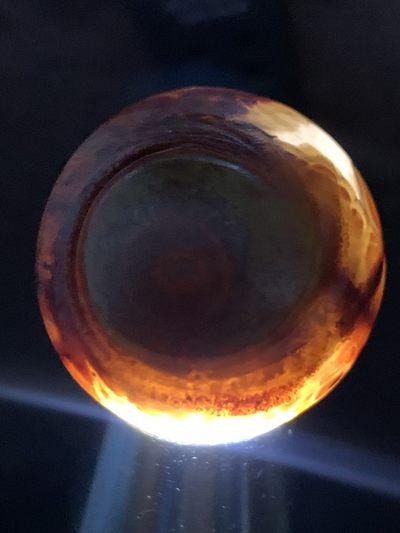 精美亚光冰飘战国红玛瑙手工雕刻独具慧眼大单珠一颗！ 精美亚光冰飘战国红玛瑙手工雕刻独具慧眼大单珠一颗！