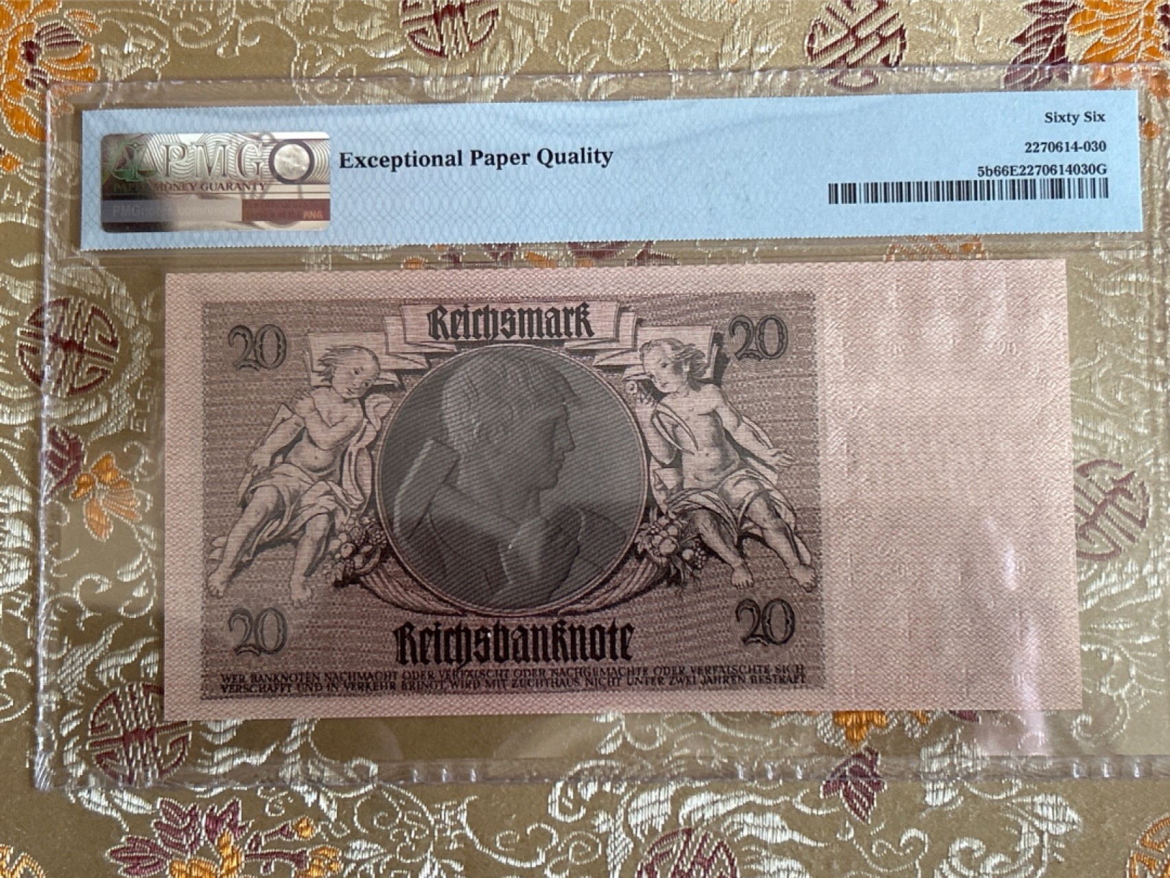 收藏联盟Quantum Auction 第260期拍卖  德国民主1948年20马克 PMG66 世界500强企业西门子公司创始人维尔纳·冯·西门子