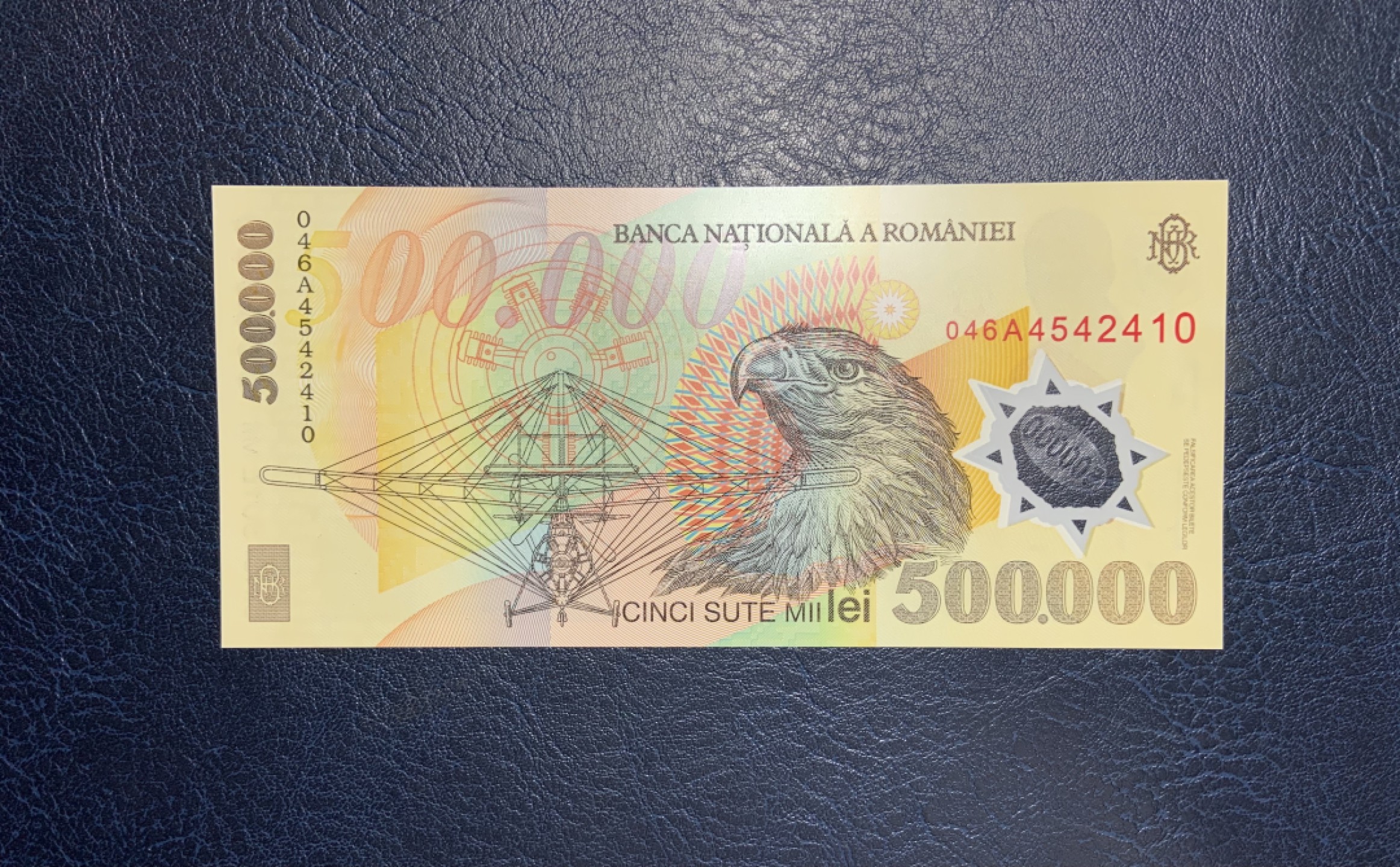 收藏联盟Quantum Auction 第259期拍卖 帝国余辉-印度新金山 罗马尼亚2000年500000列伊 品相全新UNC A冠 工程师和发明家 飞行员 奥雷尔·瓦莱库