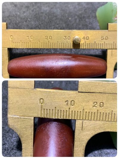 精美高玉化酒红色风化纹玛瑙随形大桶珠一个！ 精美高玉化酒红色风化纹玛瑙随形大桶珠一个！