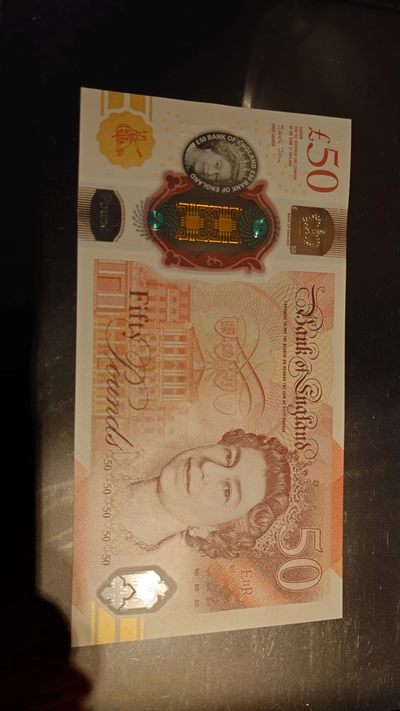 【世界钱币】精选微拍第62期暨2023年第九期 裸钞专场（有最新四月底币展卖剩品种） 2020年英国50镑 AA冠全新绝品无47