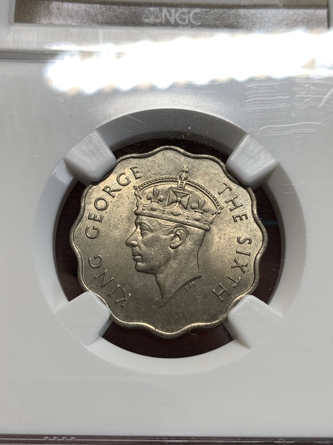 《竞宝斋》第164场-周日，周一，周四 3场 (全场包邮) NGC-MS64 1951年 英属塞舌尔 10C铜镍币