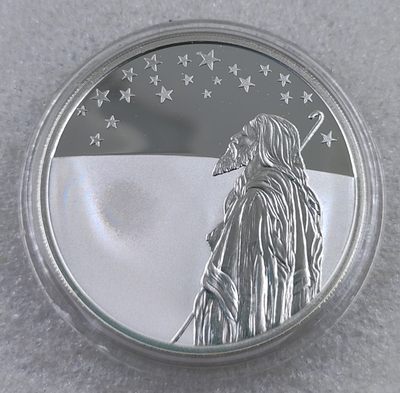 巴斯克收藏第124期 纪念银币 23/24号两场连拍 全场包邮 5月30日起发货 - 以色列1999年2新谢克尔亚伯拉罕仰望星精制银币 千禧年系列