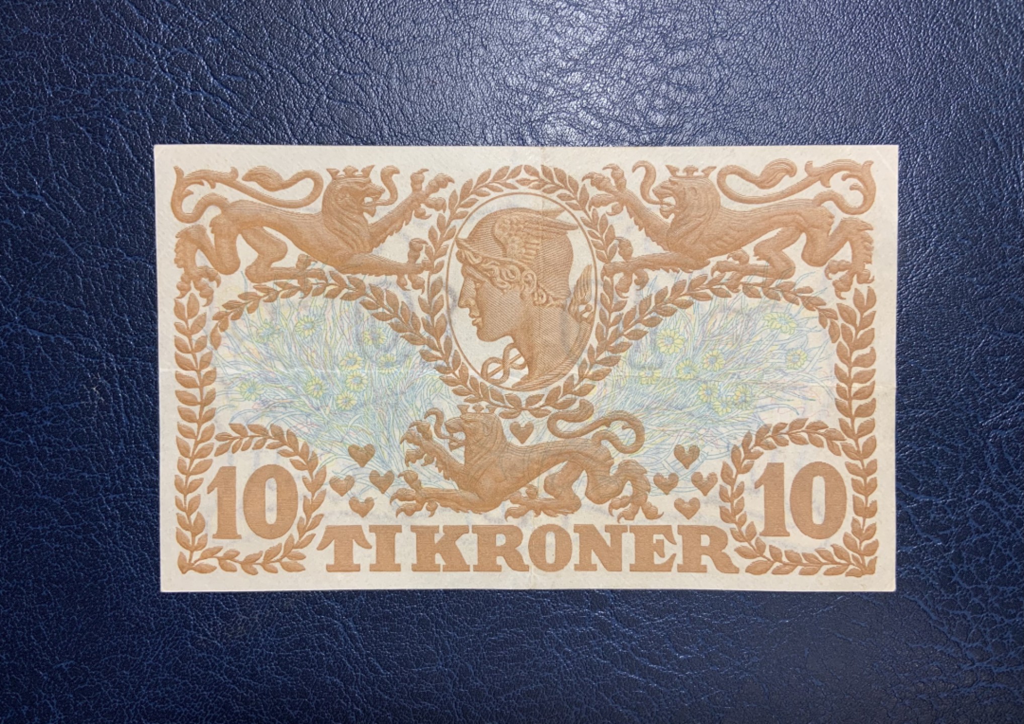 收藏联盟Quantum Auction 第259期拍卖 帝国余辉-印度新金山 丹麦1945年10克朗 非全新 品相如图 商业之神 墨丘利