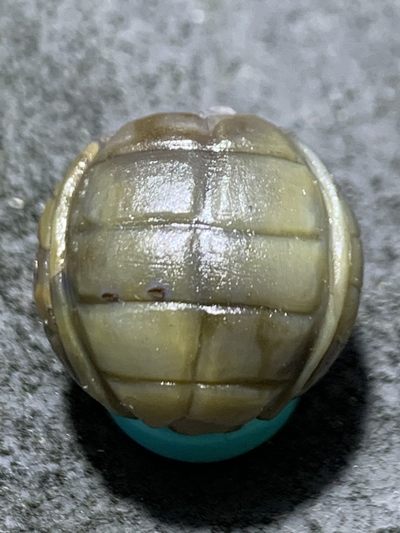 精美亚光冰飘战国红雕刻龟壳珠子一颗，寓意，富甲天下， - 精美亚光冰飘战国红雕刻龟壳珠子一颗，寓意，富甲天下，