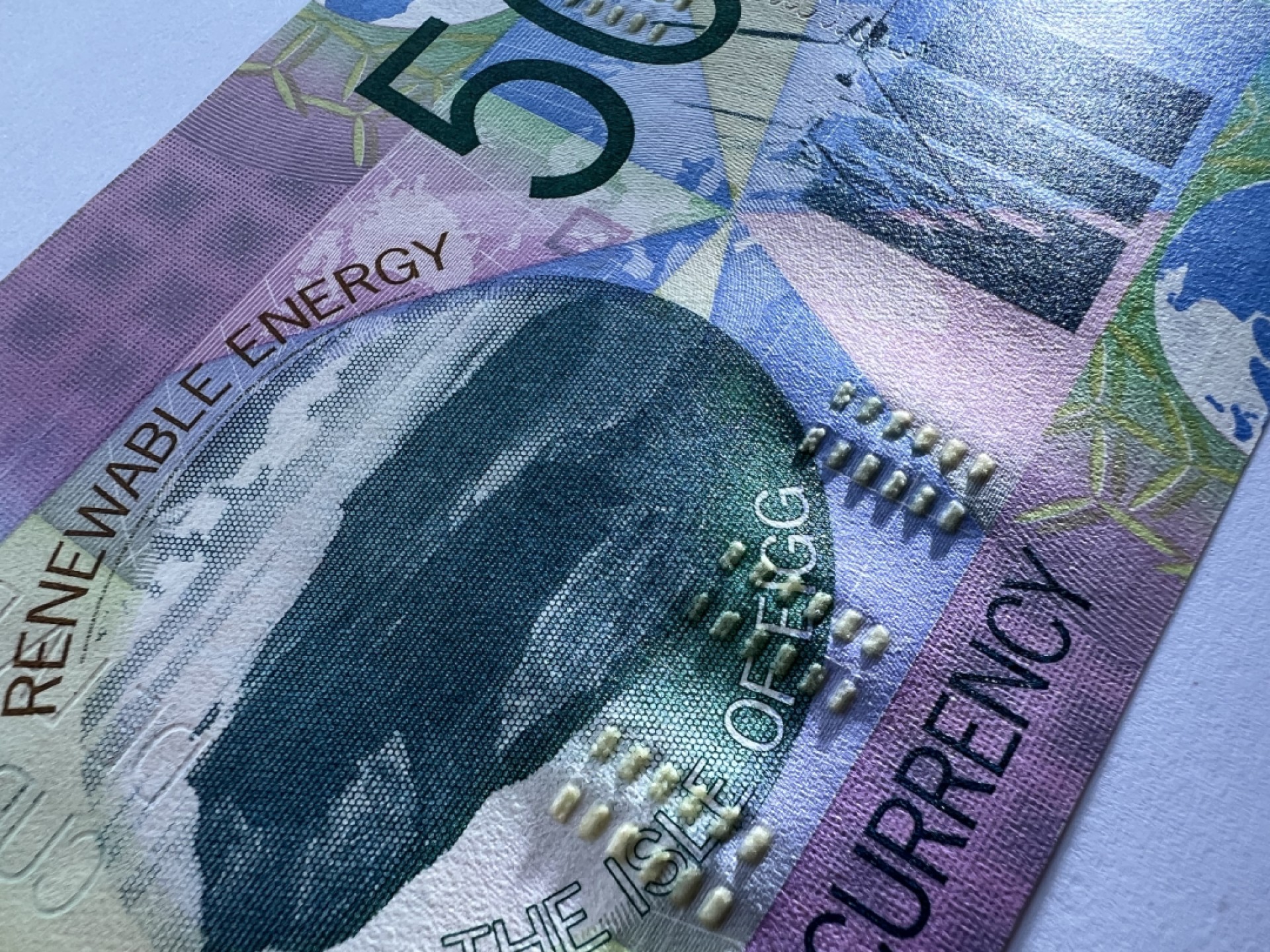 2026第7场（总第234期）：精品外钞、塑料钞、测试钞综合场  版三/德纳罗2008年“能源系列～风能”50面额纸质测试钞票样UNC（12芒星图标版）