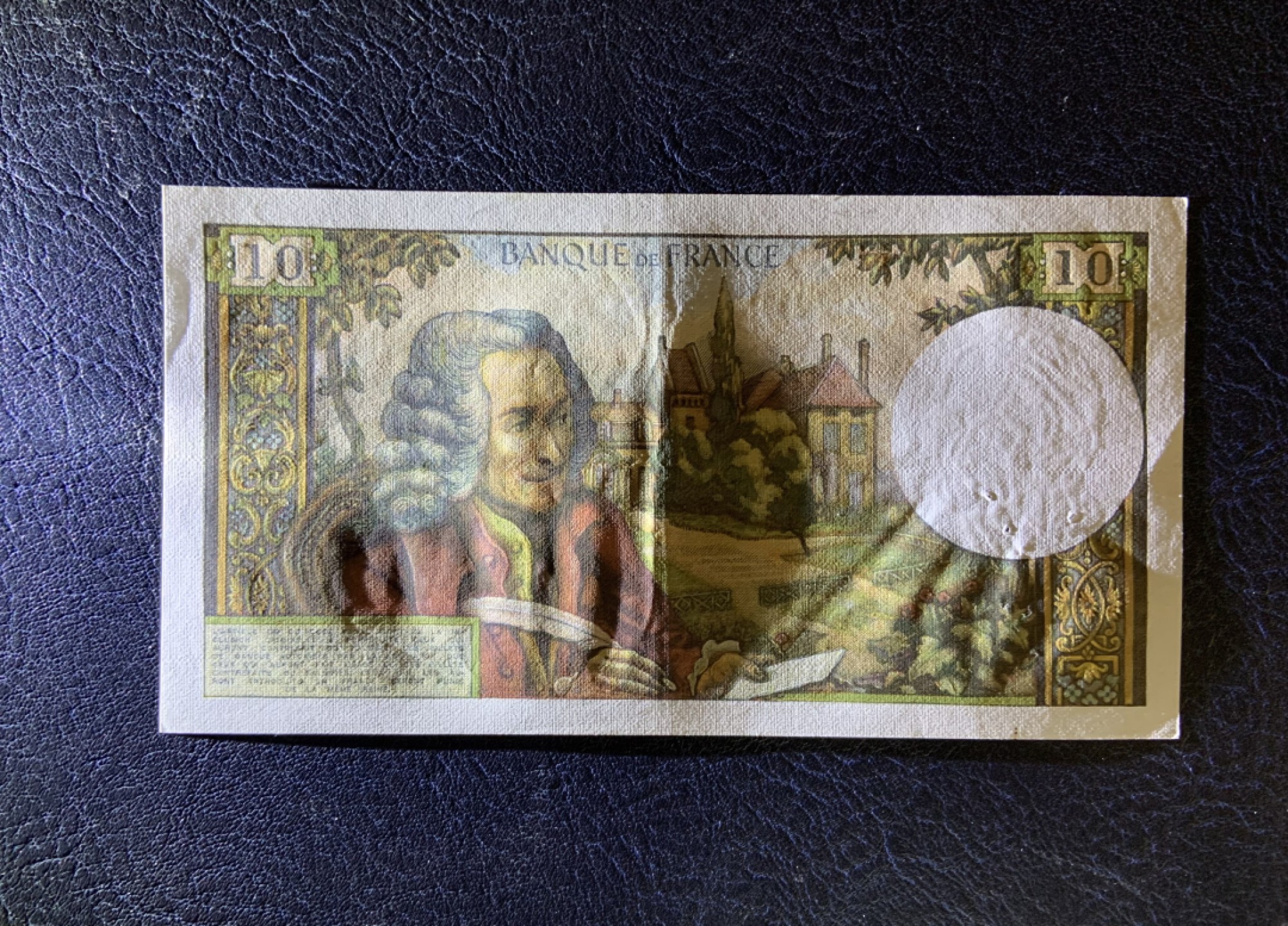 收藏联盟Quantum Auction 第259期拍卖 帝国余辉-印度新金山 法国1967年10法郎 品相AU- 思想家 伏尔泰