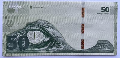 2023第21场（总第120期）：精品外钞、纪念钞、测试钞综合场 - 路易森塔尔 RollingStar i+系列 50面值“鳄鱼”测试钞UNC