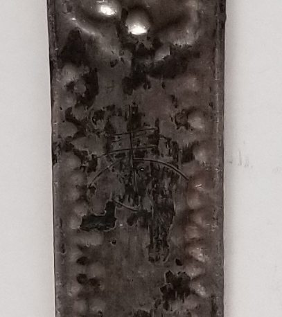 清代莲花牡丹纹满工铲地银扁方簪-精美长簪