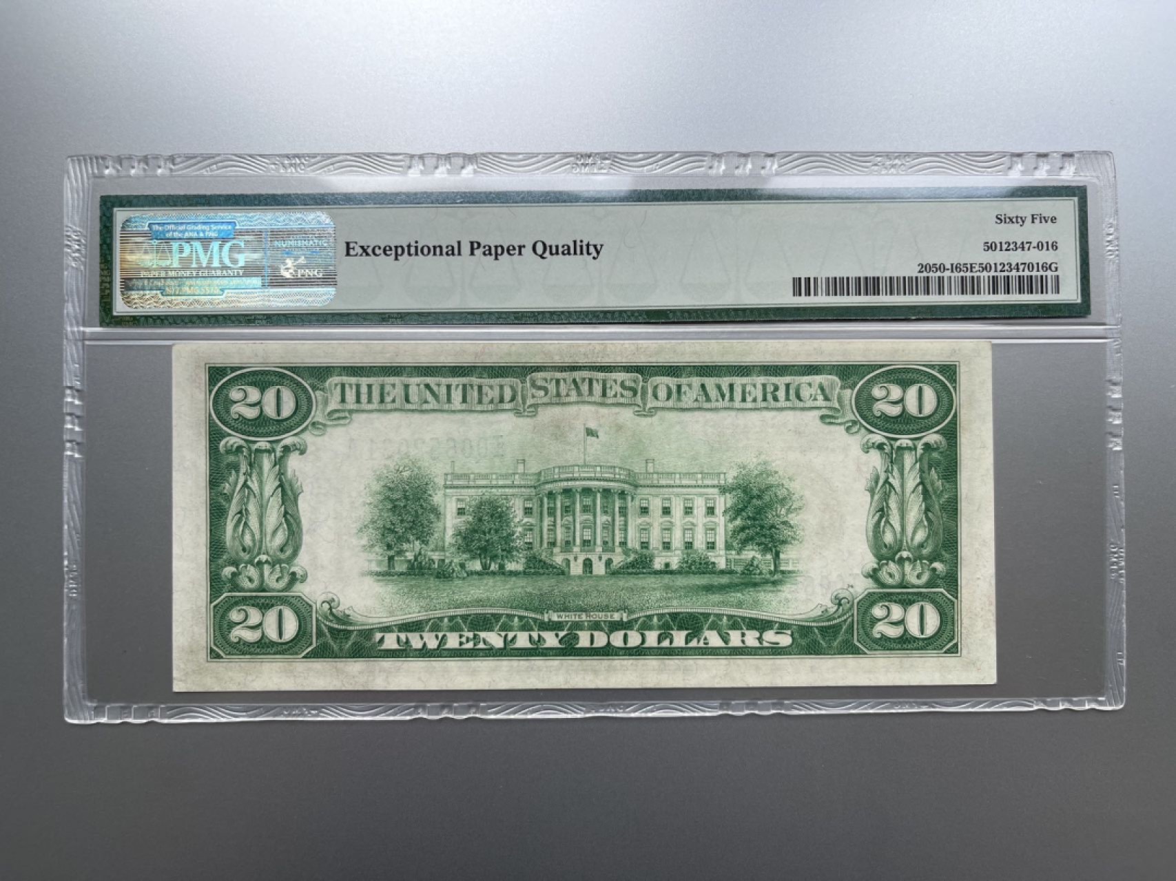 收藏联盟Quantum Auction 第259期拍卖 帝国余辉-印度新金山 美国1928年联邦储备券20元 数字冠9 PMG66