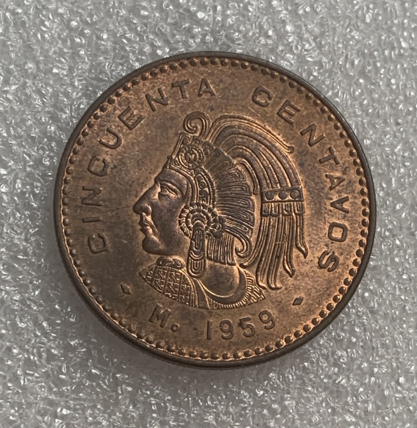 瓶子🏺第92期拍卖会 墨西哥1959年50分铜币