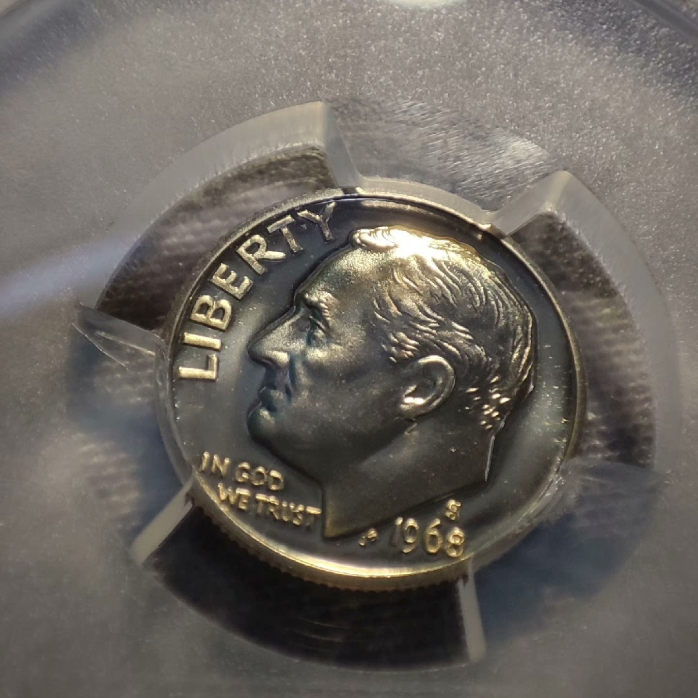 五月清仓会 周五九点结拍 PCGS1968精制罗斯福非银69分