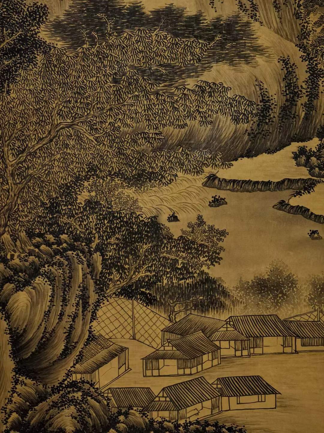 关仝大六尺珍品绢本山水图。关仝（约907-960年），京兆长安人。五代时期杰出画家，与荆浩、董源、巨然并称“四大山水画家”。