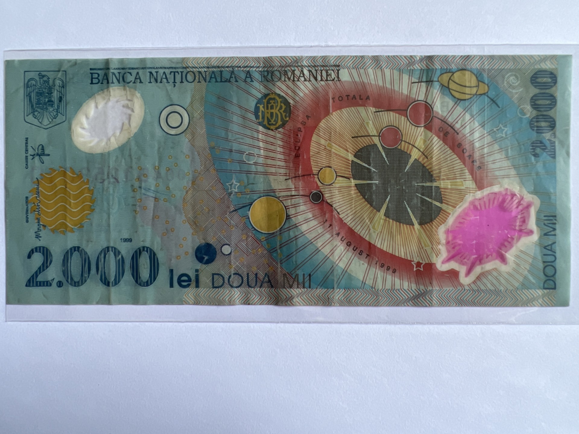 泡泡堂微拍第163幕纸币捡漏可累计专场👿👿，累计满二十元包邮，接受代拍业务 罗马尼亚2000列伊塑料钞