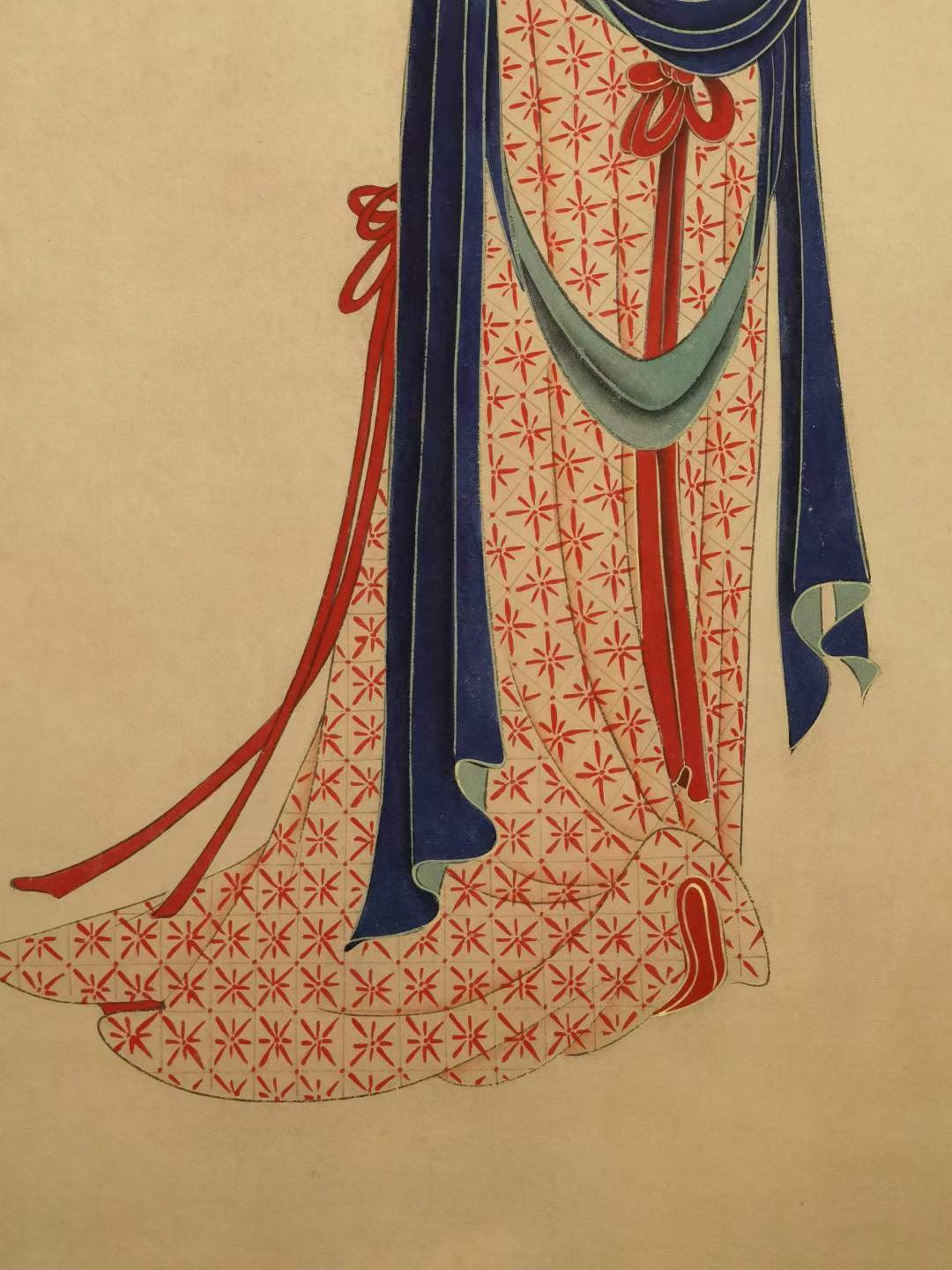 张大千纸本仕女图。张大千（1899年5月10日—1983年4月2日），四川省内江市人，原名正权，后改名爰，中国近现代国画家。