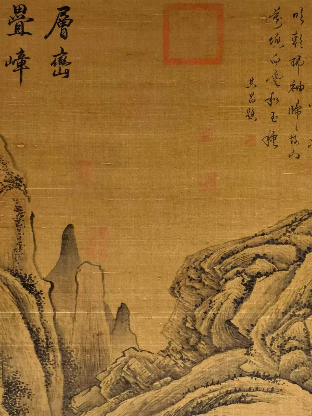 关仝大六尺珍品绢本山水图。关仝（约907-960年），京兆长安人。五代时期杰出画家，与荆浩、董源、巨然并称“四大山水画家”。