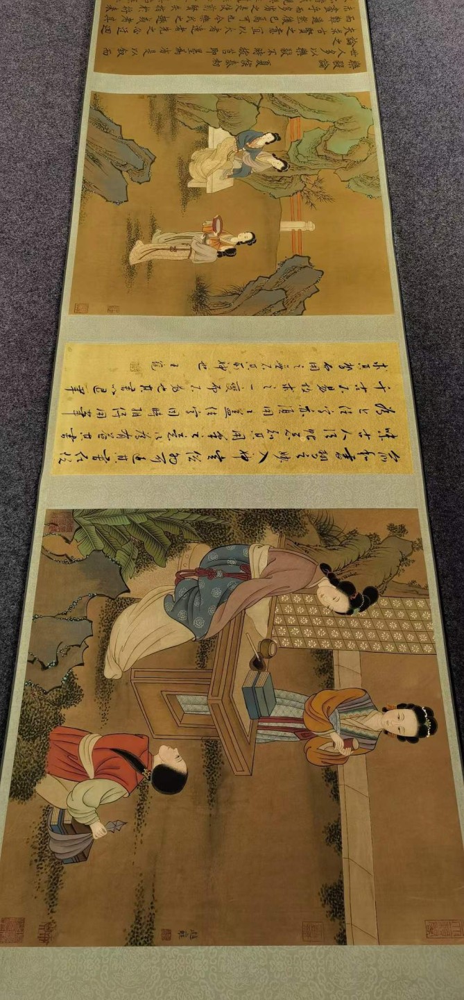 清宫裱藏元代俞和书法帖《乐毅论》卷。 俞和（1307-1382）。字子中，号紫芝，行、草书秀雅挺劲，酷肖赵孟頫。楷书高古风雅。