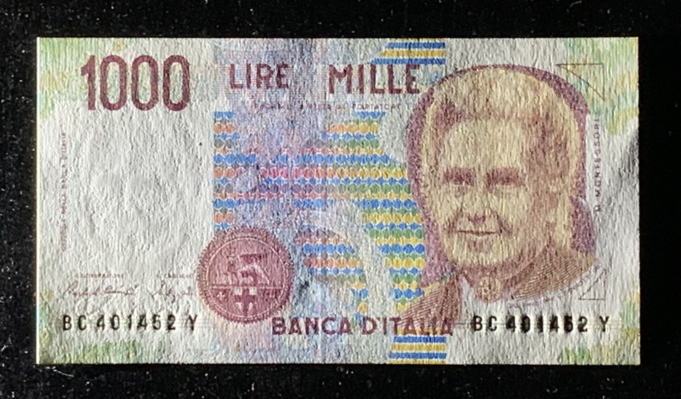 紫瑗钱币——第270期拍卖—纸币场 意大利 1990年 末版 1000里拉 UNC