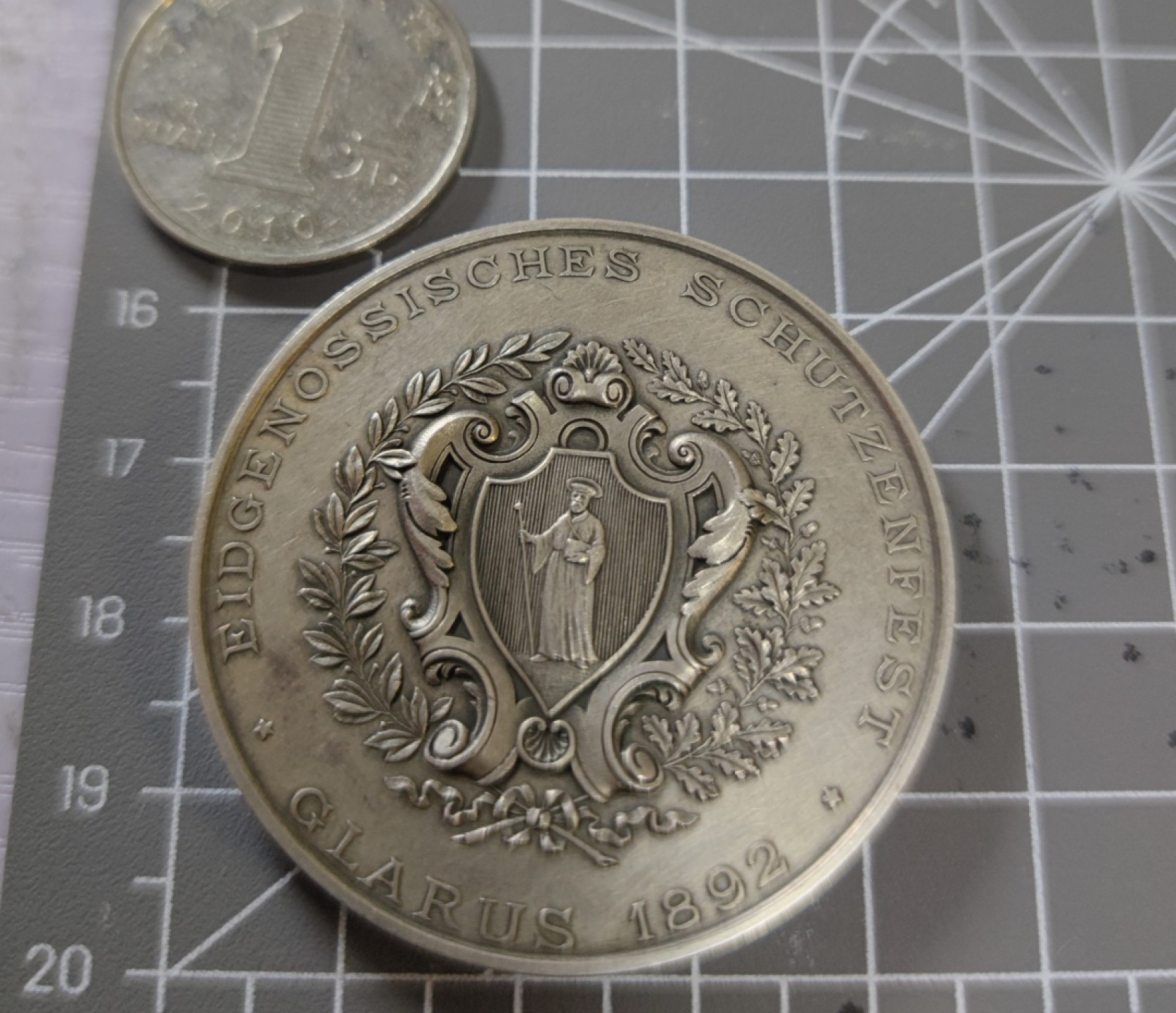 五月清仓会 周五九点结拍 瑞士1892格拉鲁斯射击节银章