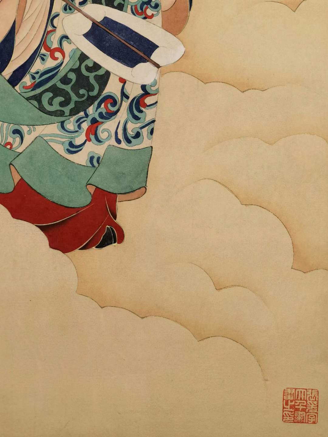 张大千纸本仕女图。张大千（1899年5月10日—1983年4月2日），四川省内江市人，原名正权，后改名爰，中国近现代国画家。