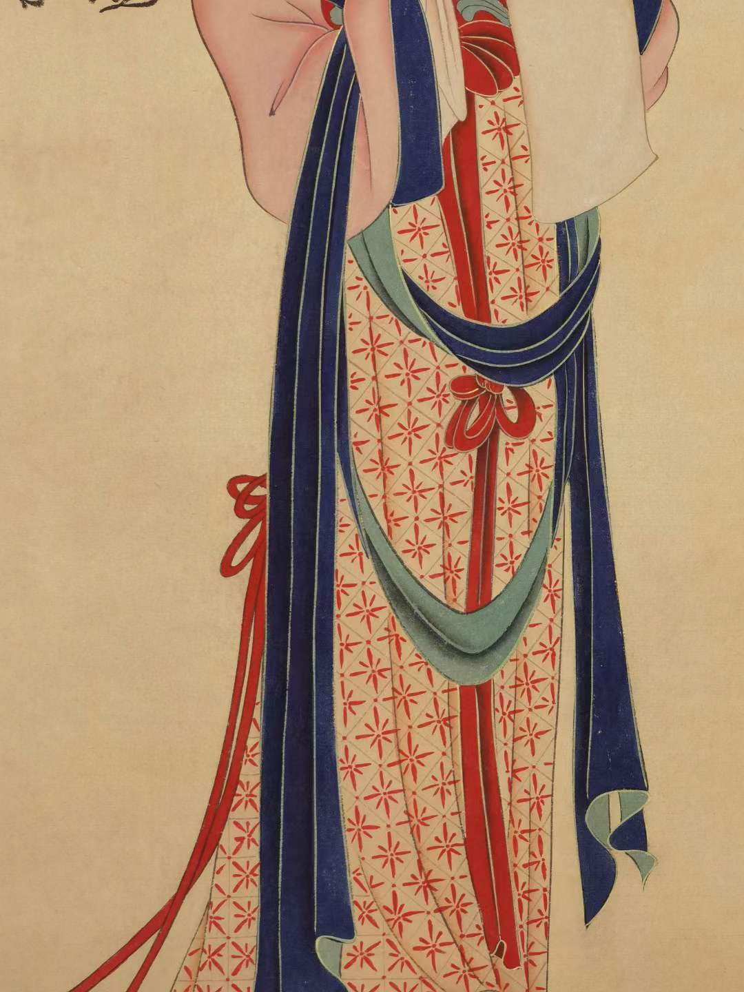 张大千纸本仕女图。张大千（1899年5月10日—1983年4月2日），四川省内江市人，原名正权，后改名爰，中国近现代国画家。
