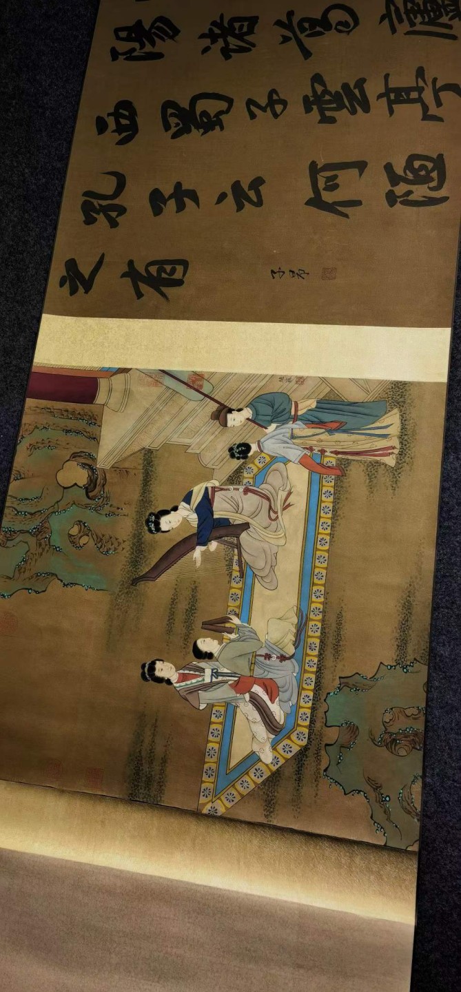 三希堂收录王世贞绢本书法双帧合卷。王世贞（1526年12月8日－1590年12月23日），南直隶苏州府太仓州人，明代文学家、史学家。