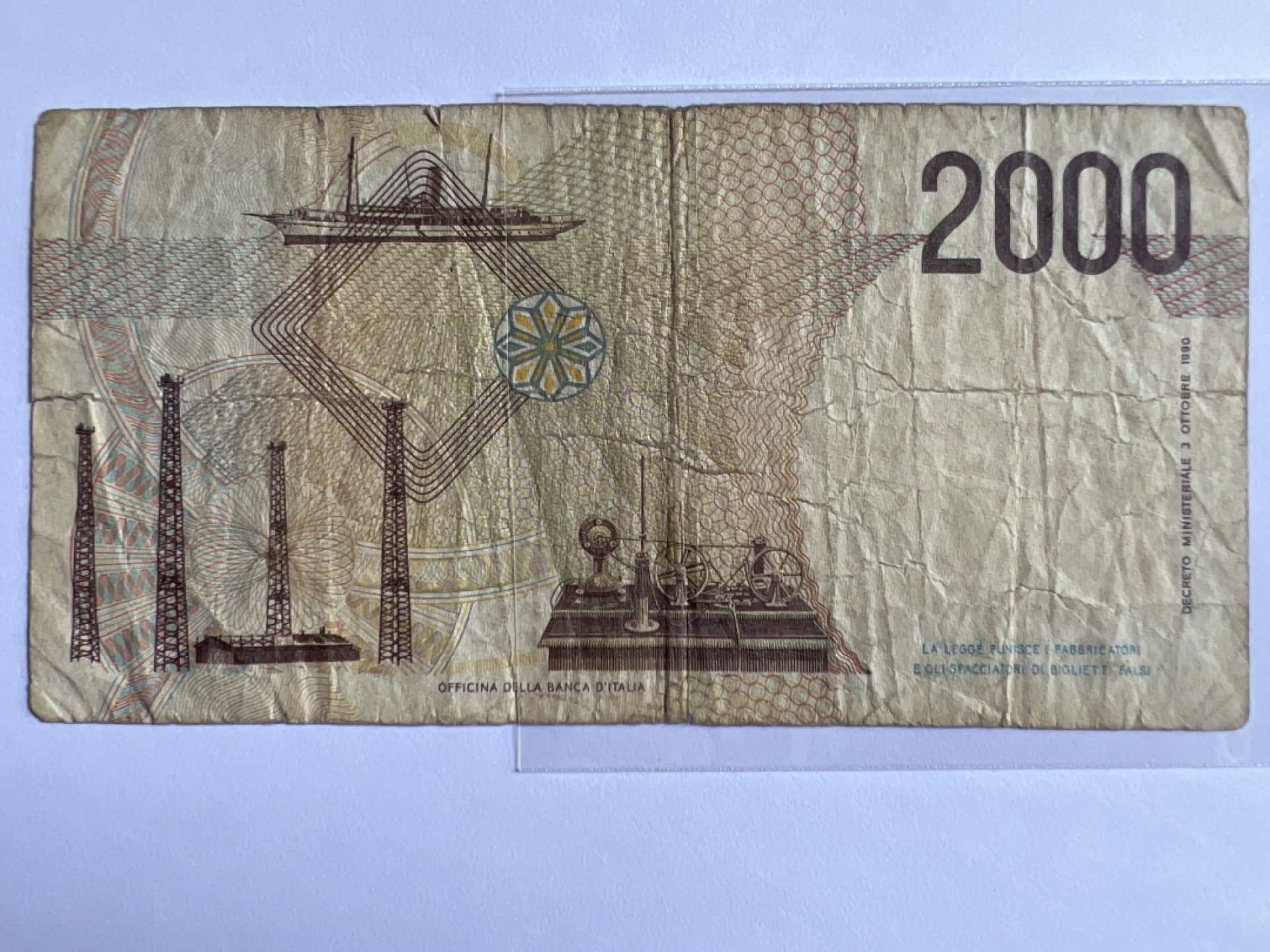 泡泡堂微拍第163幕纸币捡漏可累计专场👿👿，累计满二十元包邮，接受代拍业务 意大利2000里拉