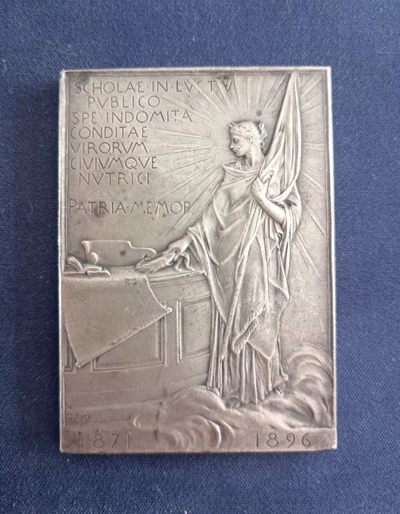法百、罗蒂，婚章、八角、圣牌第十三期 - 1896年roty镀银铜章42x60mm