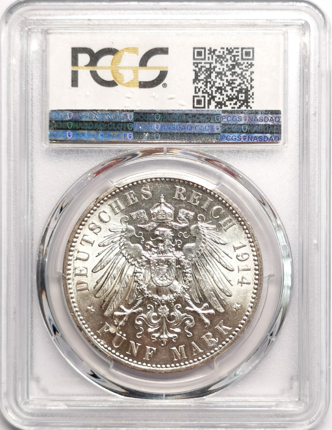 凡希社世界钱币微拍第二百三十九期 1914萨克森5马克大银PCGS-MS63