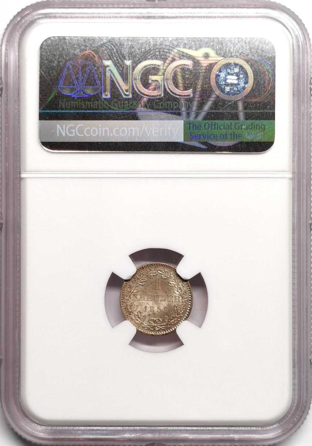 凡希社世界钱币微拍第二百三十九期 1859法兰克福鹰型1K银辅币NGC-MS64