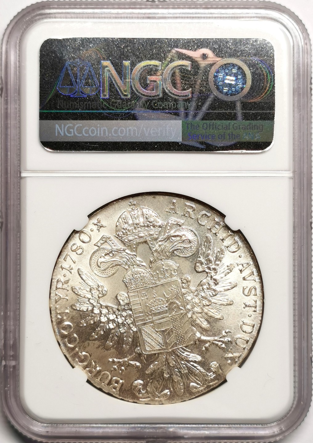 凡希社世界钱币微拍第二百三十九期 1780奥地利特蕾莎泰勒NGC-MS64