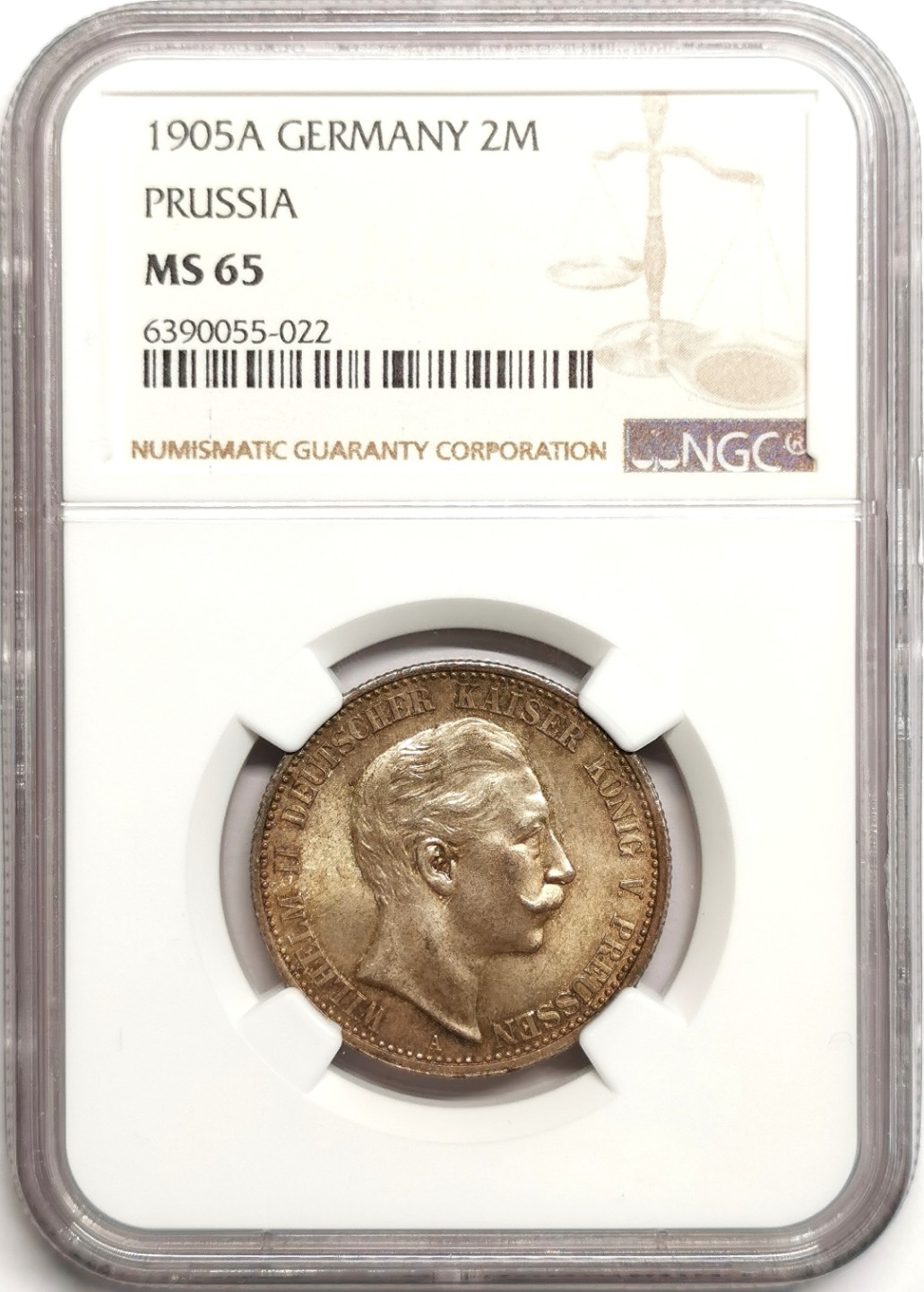 凡希社世界钱币微拍第二百三十九期 1905A普鲁士2马克NGC-MS65金彩最高分！