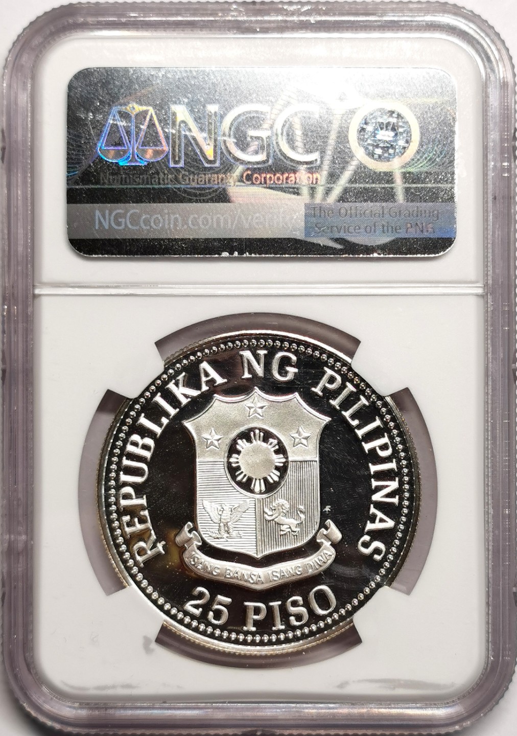凡希社世界钱币微拍第二百三十九期 1981菲律宾世界粮食日25P大银精铸NGC-PF69UC