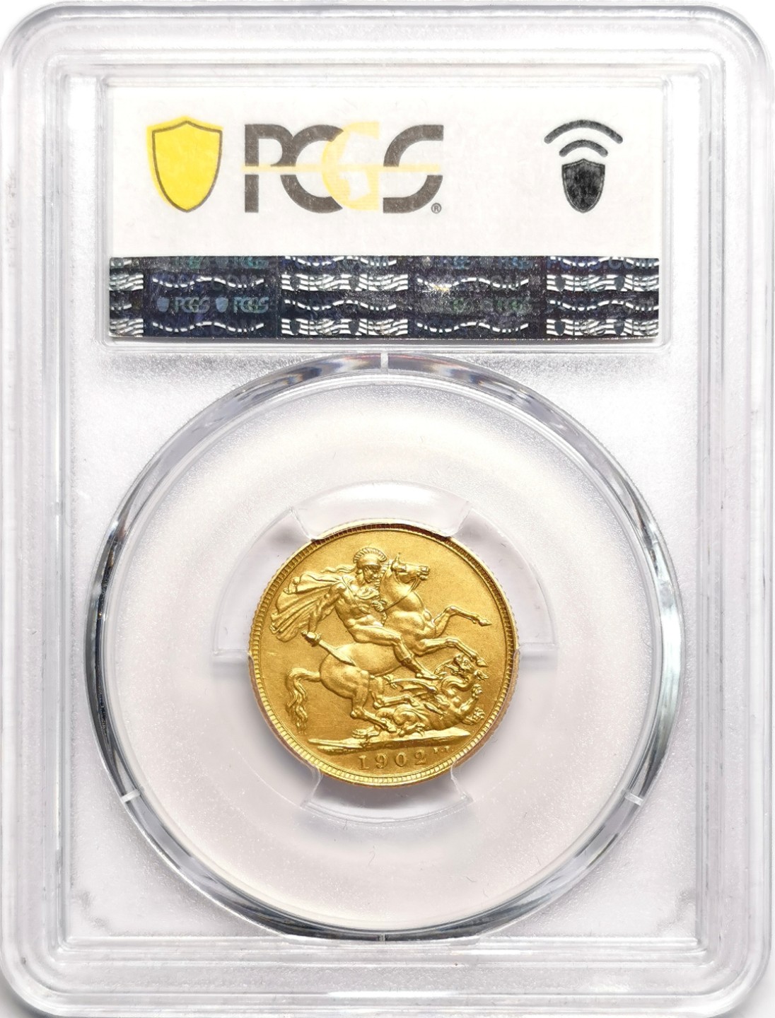 凡希社世界钱币微拍第二百三十九期 1902英国爱七索维林金币精铸PCGS-PF62