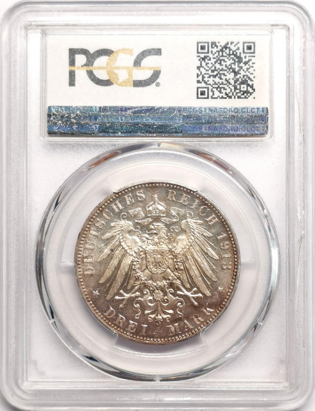 凡希社世界钱币微拍第二百三十九期 1913汉堡3马克PCGS-MS64