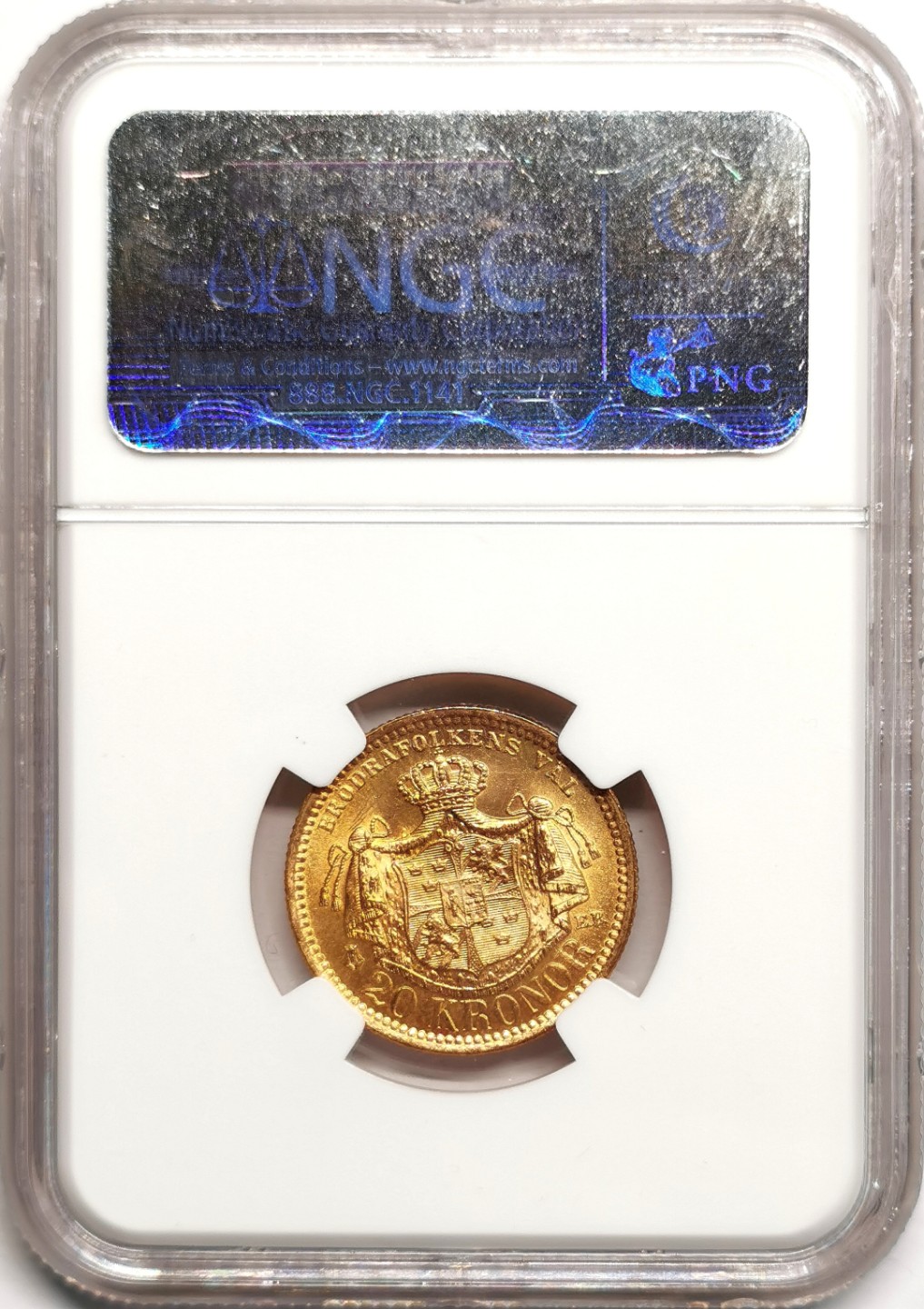 凡希社世界钱币微拍第二百三十九期 1878/7瑞典20克朗金币NGC-MS64骑字版少！