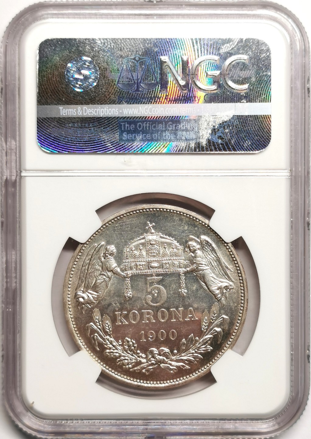 凡希社世界钱币微拍第二百三十九期 1900匈牙利加冕5克朗大银NGC-PF64