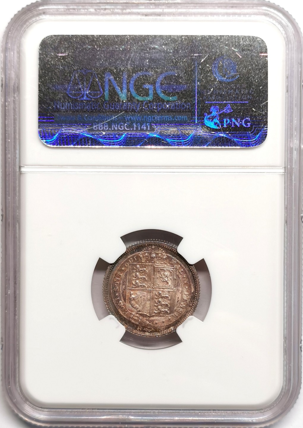 凡希社世界钱币微拍第二百三十九期 1887英国老维高冠6便士NGC-MS64