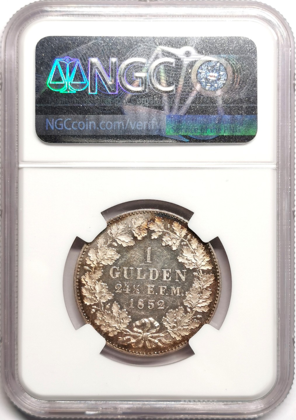凡希社世界钱币微拍第二百三十九期 荐！1853普鲁士霍亨索伦1盾NGC-PL61 N唯一入盒品种！