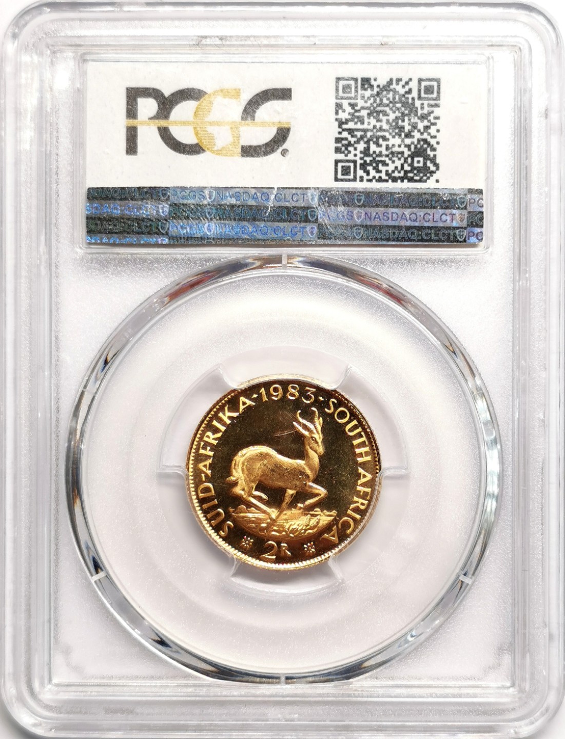 凡希社世界钱币微拍第二百三十九期 1983南非2兰特金币精铸PCGS-PF66DCAM