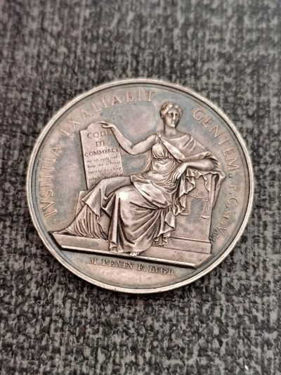 欧洲钱币 章牌专场【11】 - 1847法国里昂商业法庭银章