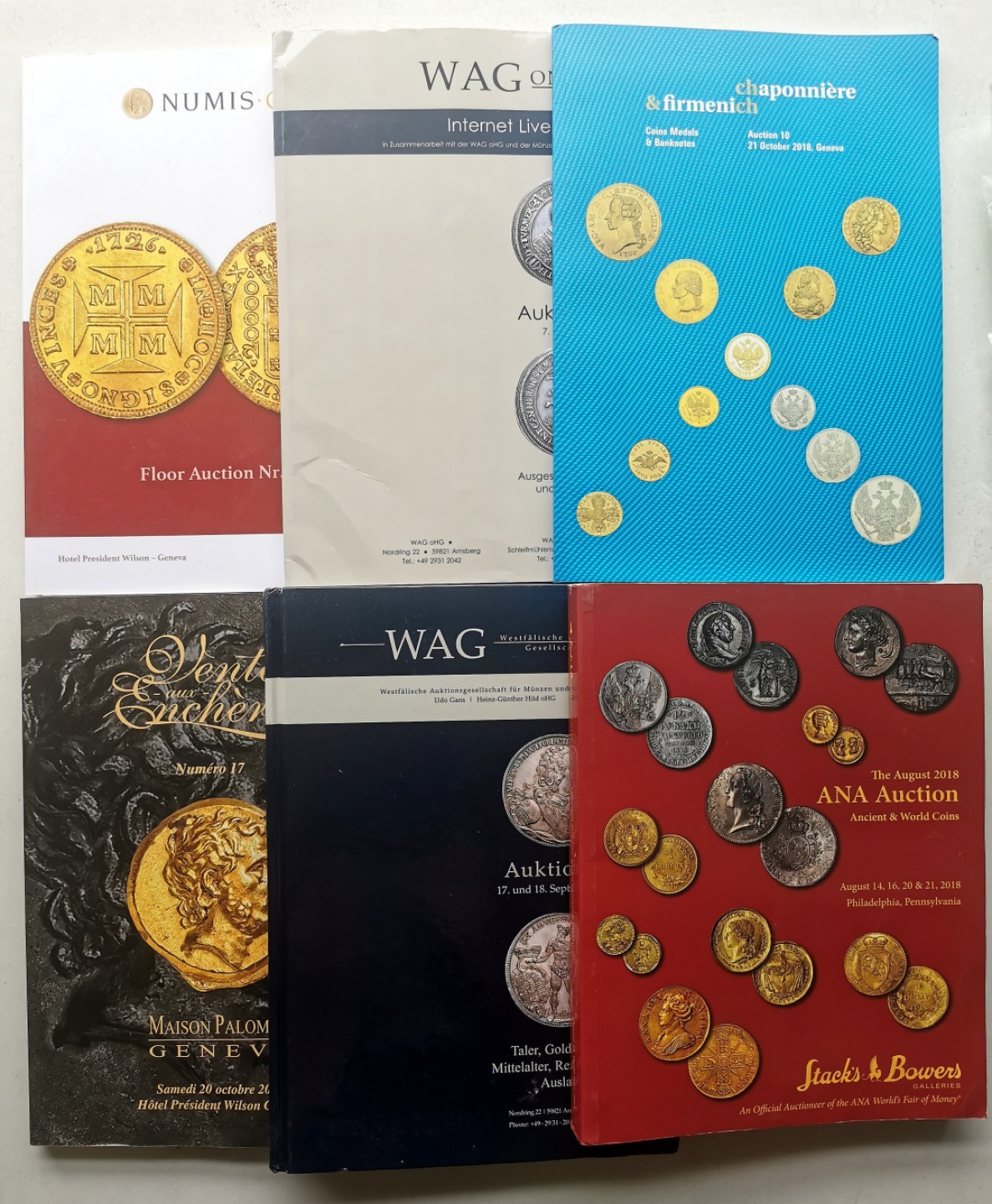 凡希社世界钱币微拍第二百三十九期 拍卖目录六本