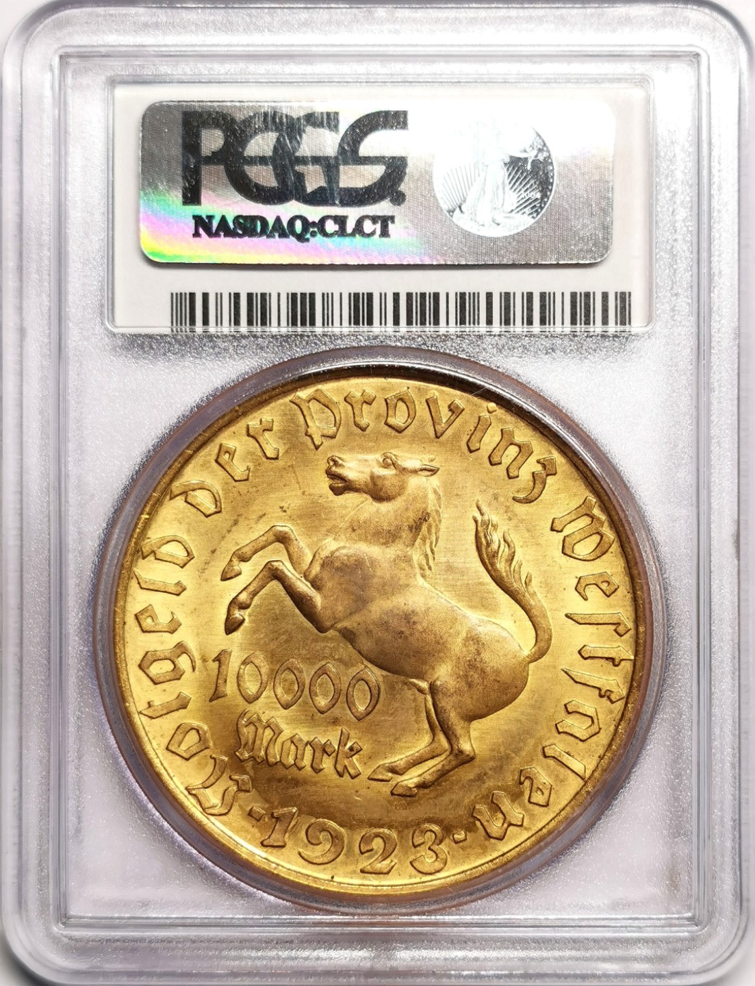 凡希社世界钱币微拍第二百三十九期 1923威斯特伐利亚马币10000马克PCGS-MS65