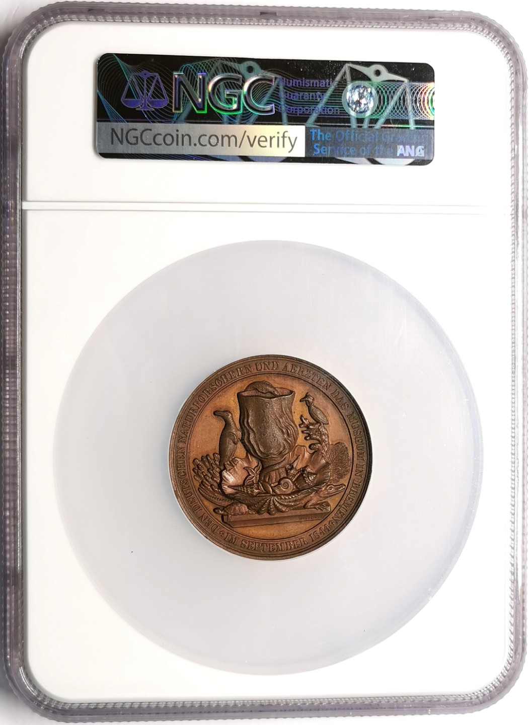 凡希社世界钱币微拍第二百三十九期 1844德国自然科学会议纪念大铜章NGC-MS63