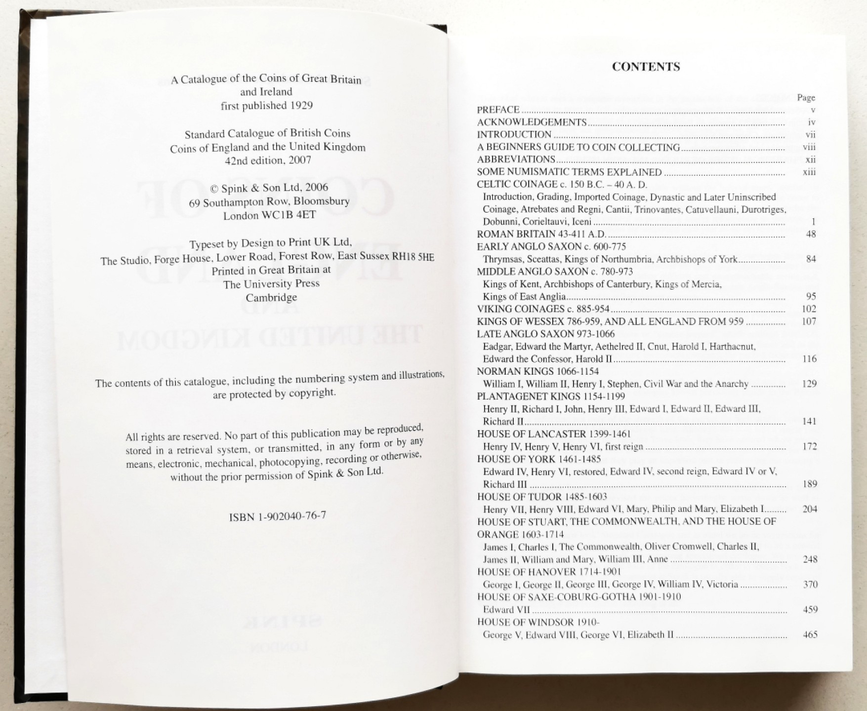 凡希社世界钱币微拍第二百三十九期 2007英格兰与联合王国标准目录 九品