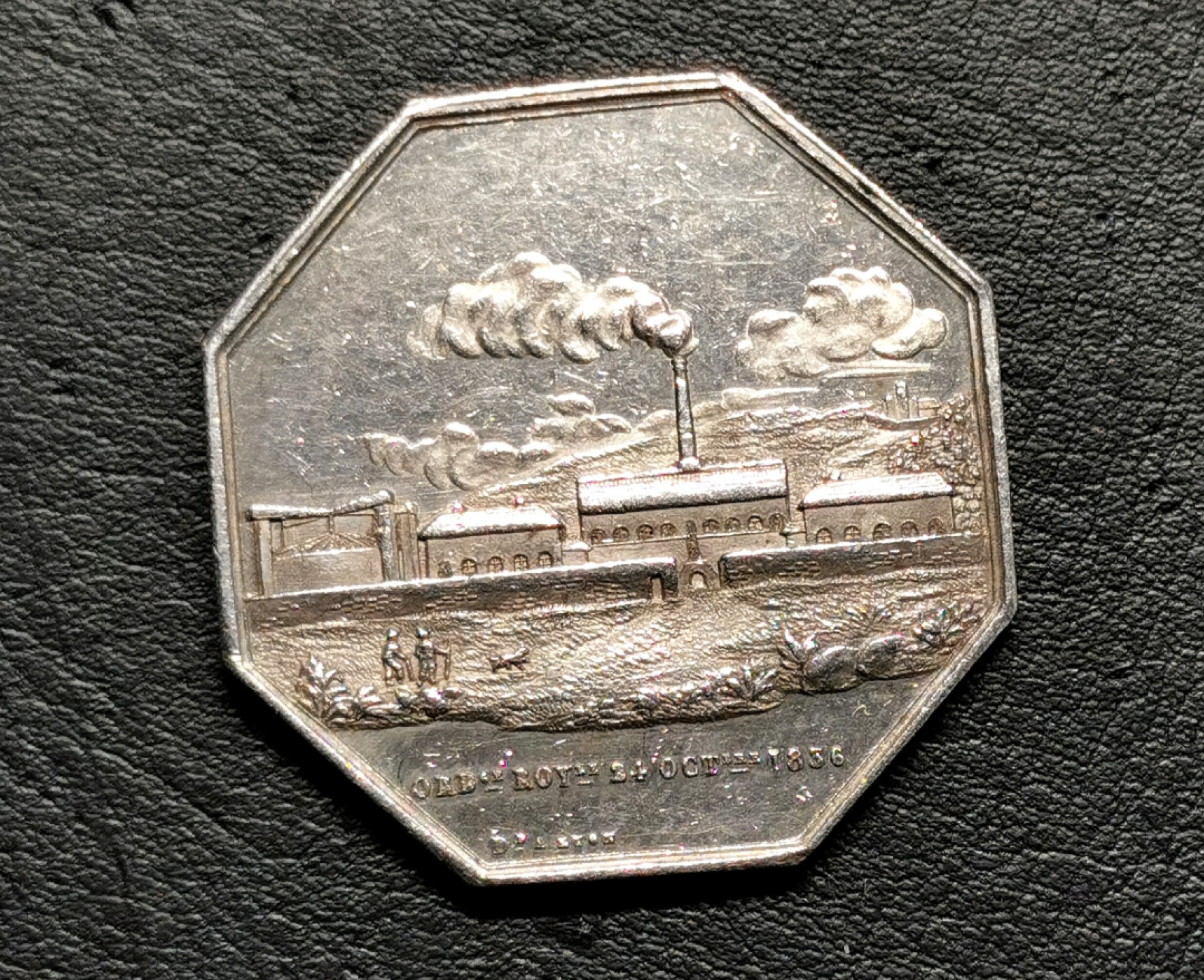 凡希社世界钱币微拍第二百三十九期 法国里昂燃气公司八角银章