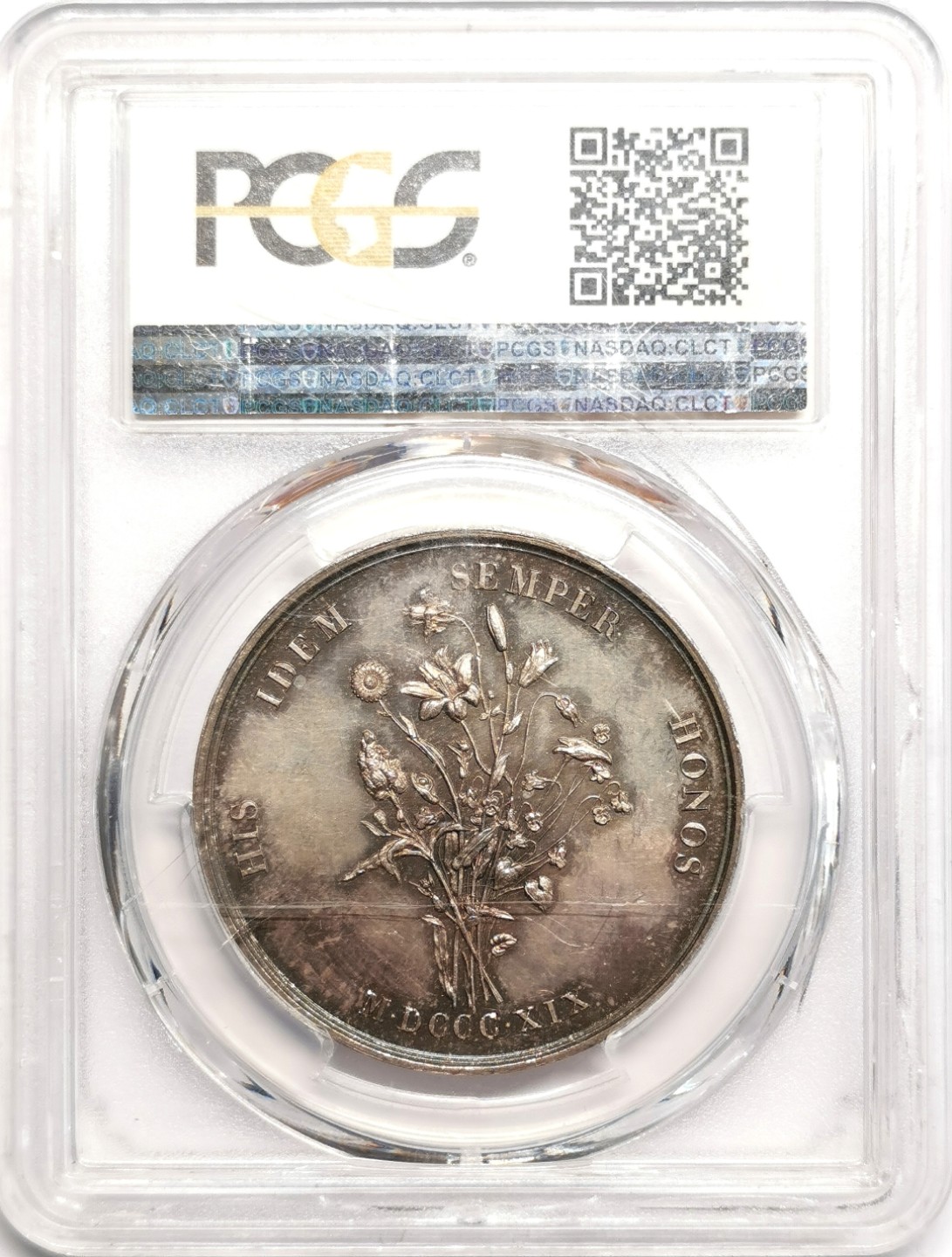 凡希社世界钱币微拍第二百三十九期 1819法国女诗人克莱芒丝伊索尔纪念银章PCGS-SP64精美！