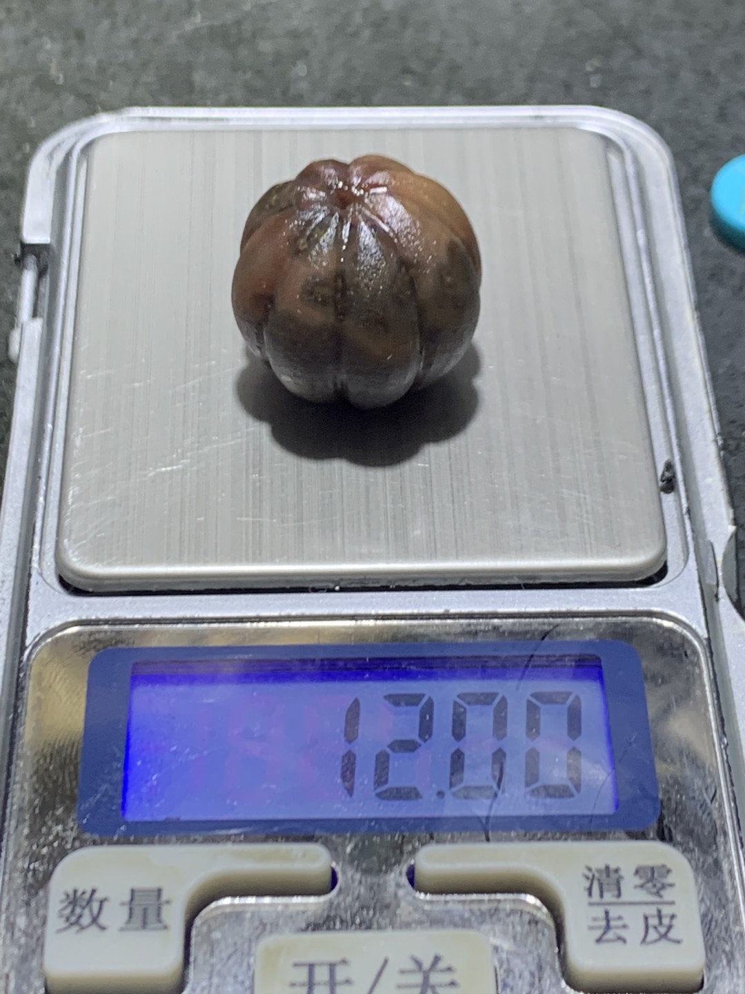精美亚光战国红玛瑙手工雕刻瓜珠一颗！