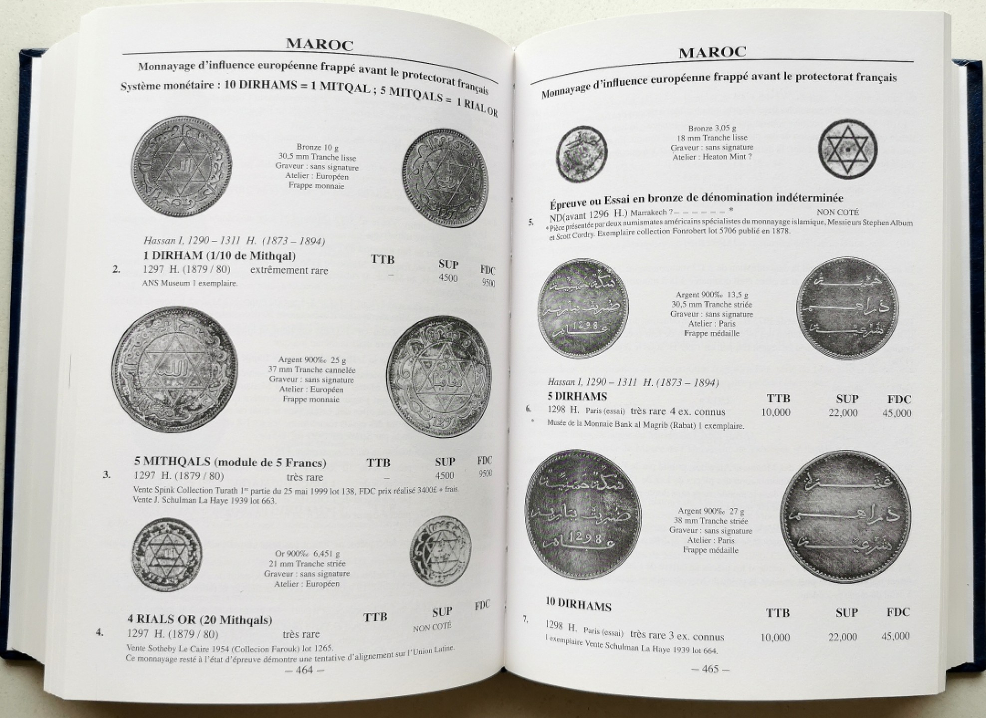 凡希社世界钱币微拍第二百三十九期 GADOURY法国殖民地标准目录 八五品