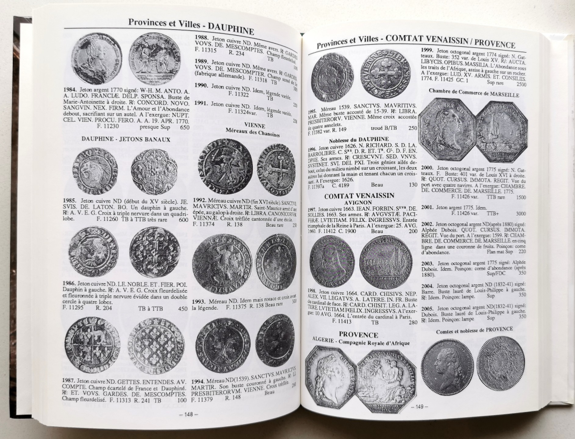 凡希社世界钱币微拍第二百三十九期 GADOURY法国jeton标准目录 九五品